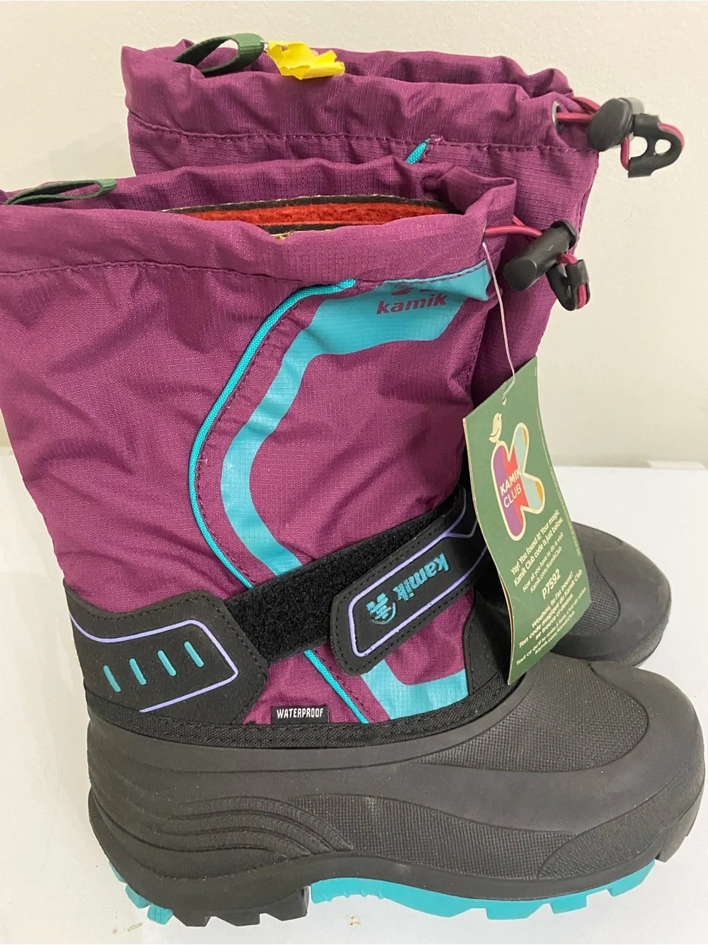 Kamik Purple and Teal Kids' Snow Boots